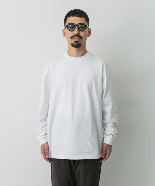 URBAN RESEARCH DOORS(アーバンリサーチドアーズ)の「『別注』HANES×DOORS BEEFY-T DOORS FIT LONG-SLEEVE(Tシャツ/カットソー・メンズ・ホワイト/グレー/ダークグレー/ブラック/ネイビー・M/L/XL/XXL)」の14枚目の写真