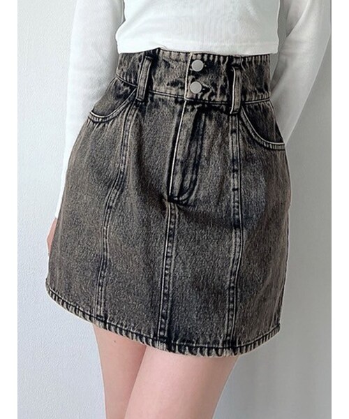 ハイウエストミニスカート【セットアップ着用可能】