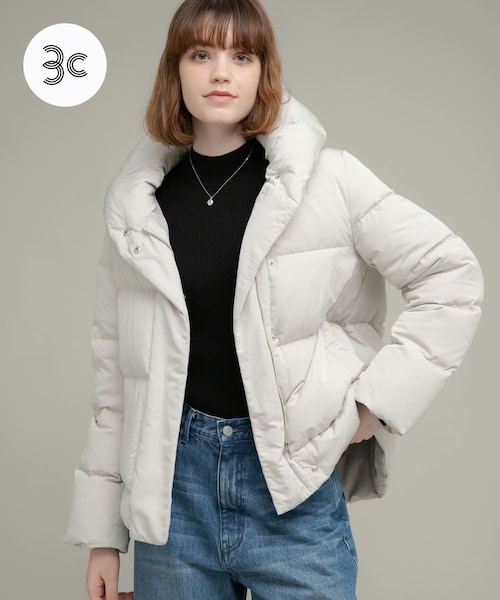 URBAN RESEARCH Sonny Label（アーバンリサーチサニーレーベル）の「『WEB限定』撥水ショールカラーミディコート（その他アウター・レディース・ブラック/ネイビー/ライトグレー・FREE）」の2枚目の写真