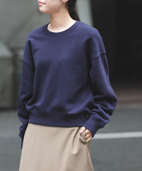 URBAN RESEARCH DOORS（アーバンリサーチドアーズ）の「FORK&SPOON　コクーンスウェット（スウェット・レディース・NAVY/OATMEAL/PINK・1）」の14枚目の写真