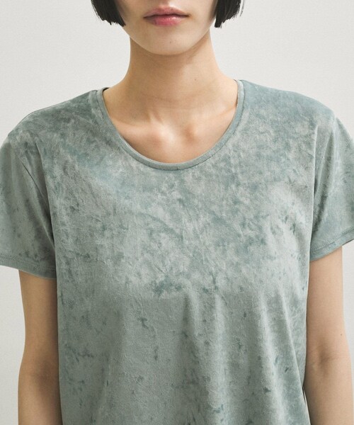 ADAM ET ROPE'（アダムエロペ）の「クラッシュベロアTシャツ（Tシャツ/カットソー・レディース・オフホワイト/ダークブラウン/モスグリーン/ブルー系/ピンク・F）」の22枚目の写真