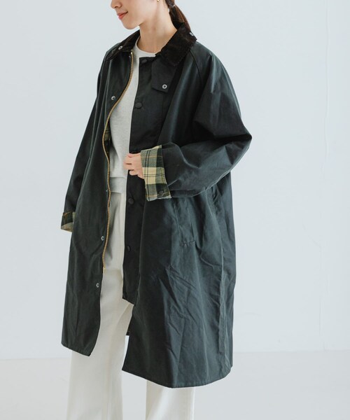 URBAN RESEARCH(アーバンリサーチ)の「Barbour MODIFIED EXMOOR WAX COAT(テーラードジャケット・レディース・SAGE/BLACK・36/38)」の16枚目の写真