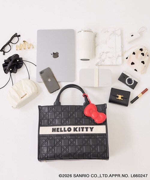 VIS（ビス）の「【HELLO KITTY×VIS】リボンチャームトートバッグ（トートバッグ・レディース・ブラック/ブラック系・F）」の15枚目の写真
