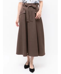 TONAL | マルチセットベルト付フラップフレアスカート(スカート)