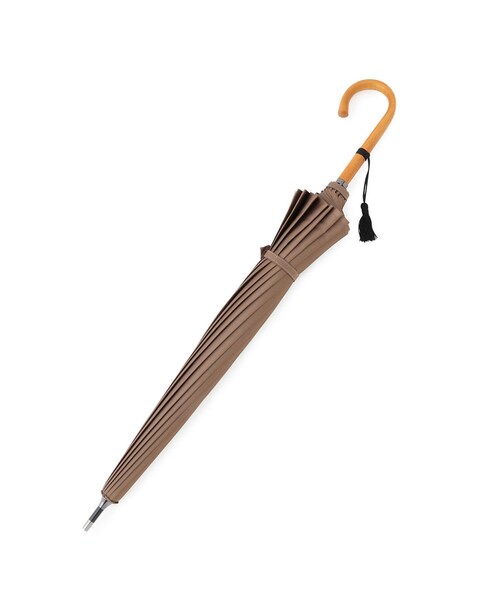 ADAM ET ROPE'(アダムエロペ)の「【30th】別注 裏縞長傘16本骨 / 雨晴兼用55cm(長傘・レディース・ブラック/キャメル系・F)」の13枚目の写真