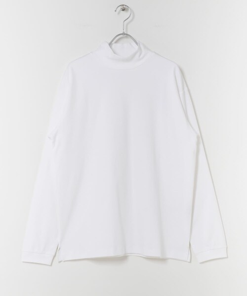 ITEMS URBANRESEARCH（アイテムズ アーバンリサーチ）の「Fine Cotton ハイネック カットソー（Tシャツ/カットソー・メンズ・WHT/BLK・M/L）」の9枚目の写真