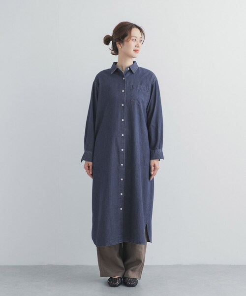 URBAN RESEARCH DOORS(アーバンリサーチドアーズ)の「ライトコットンデニムシャツワンピース(ワンピース・レディース・L.INDIGO/INDIGO・Free)」の21枚目の写真