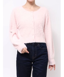 MERCURYDUO | ミニシャギークルーネックカーディガン(カーディガン/ボレロ)