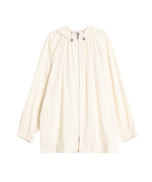 ELENDEEK（エレンディーク）の「DROST HOOD ZIP BZ（ナイロンジャケット・レディース・アイボリー/ネイビー・F）」の2枚目の写真