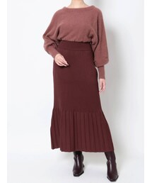 LAGUNAMOON | ラクーンフレアーニットワンピース(ワンピース)