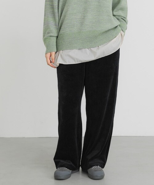 EKAL（エカル）の「ベロアストレートパンツ（その他パンツ・レディース・ネイビー/ブラック・One）」の10枚目の写真