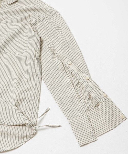 KBF(ケイビーエフ)の「サイドドロストサッカーシャツ(シャツ/ブラウス・レディース・IVO×BLUE/BEIGE×BLK/BLUE×OFF・One)」の22枚目の写真