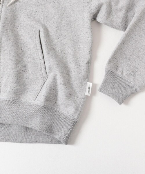 URBAN RESEARCH DOORS（アーバンリサーチドアーズ）の「commpost　反毛裏毛ジップフーディ（パーカー・メンズ・TOP GRAY・M/L/XL）」の15枚目の写真