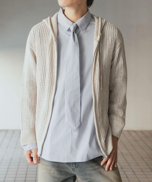 SENSE OF PLACE by URBAN RESEARCH（センスオブプレイスバイアーバンリサーチ）の「シアーメッシュフーディージップパーカー（パーカー・メンズ・BLACK/BROWN/GREIGE・M/L）」の17枚目の写真