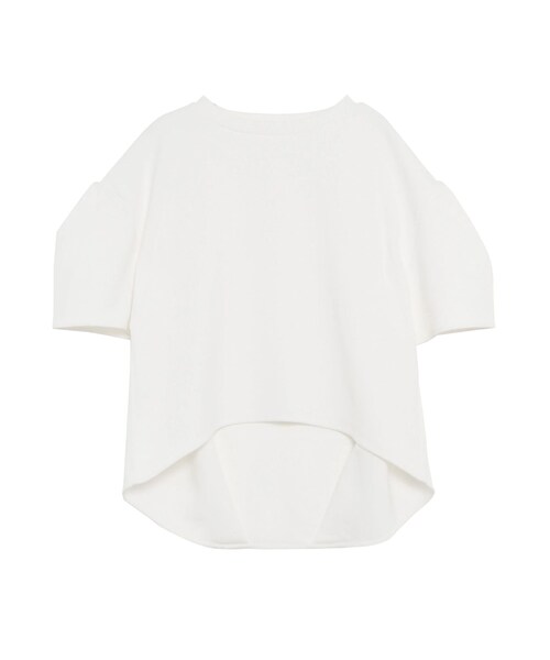 ELENDEEK(エレンディーク)の「FROM SLEEVE CS(Tシャツ/カットソー・レディース・オフホワイト/ブラック・F)」の2枚目の写真