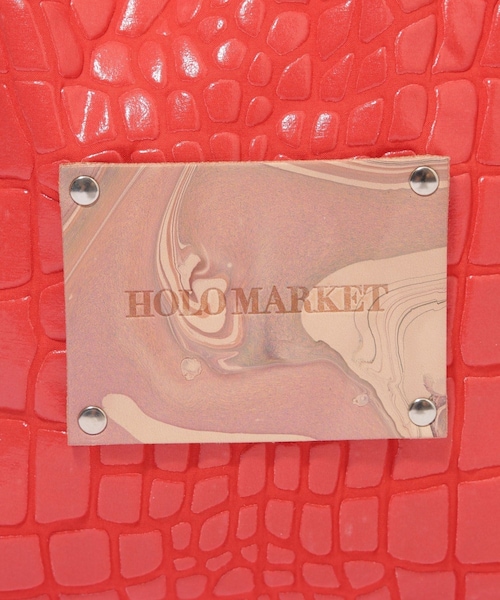 ADAM ET ROPE'（アダムエロペ）の「【HOLO MARKET/ホロマーケット】UMASETEYO Mini Tote Bag（トートバッグ・メンズ・キナリ/ネイビー/オレンジ・F）」の9枚目の写真