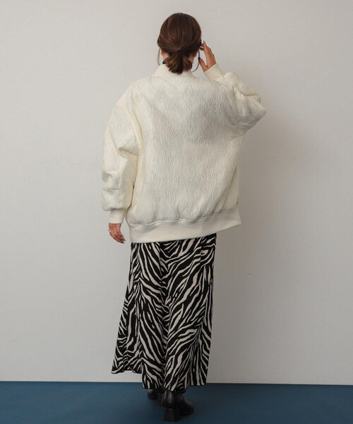 SENSE OF PLACE by URBAN RESEARCH（センスオブプレイスバイアーバンリサーチ）の「オーバーサイズMA-1（MA-1・レディース・BLACK/IVORY/BEIGE・one）」の16枚目の写真