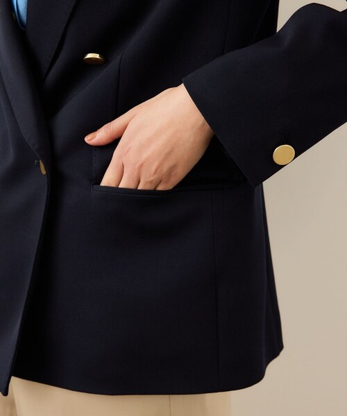 ROPE'（ロペ）の「ストレッチ金ボタンブレザージャケット（テーラードジャケット・レディース・ネイビー・36/38）」の20枚目の写真