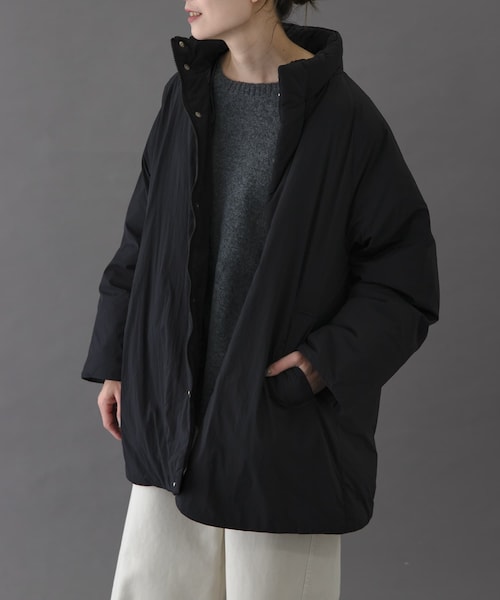 URBAN RESEARCH DOORS(アーバンリサーチドアーズ)の「FORK&SPOON SORONAスタンドカラーブルゾン(ブルゾン・レディース・BLACK/WINE/SAND・1)」の1枚目の写真