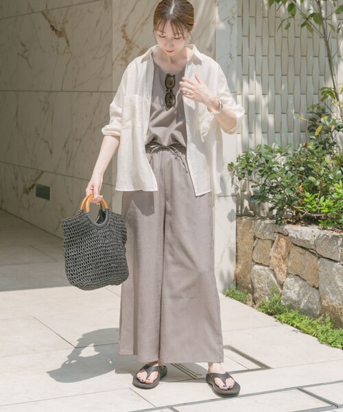 ITEMS URBANRESEARCH（アイテムズ アーバンリサーチ）の「シアーポケットスキッパーシャツ（シャツ/ブラウス・レディース・WHT/L.BLU/NVY・FREE）」の10枚目の写真