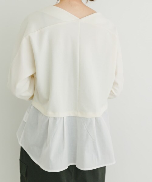 ITEMS URBANRESEARCH（アイテムズ アーバンリサーチ）の「カットミラノドッキングプルオーバー（Tシャツ/カットソー・レディース・BORDER/OFF/BLK・FREE）」の6枚目の写真