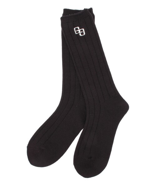 GYDA（ジェイダ）の「GG WIDE RIB LOOSE SOX（ソックス/靴下・レディース・オフホワイト/ブラック/ネイビー・F）」の5枚目の写真