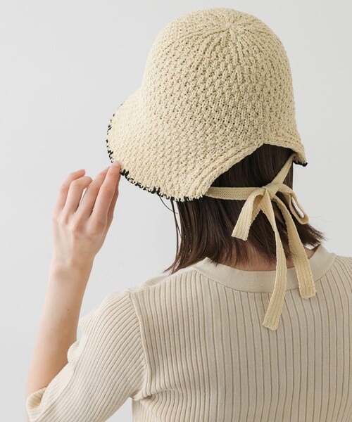 SENSE OF PLACE by URBAN RESEARCH（センスオブプレイスバイアーバンリサーチ）の「ボンネットベルハット（ハット・レディース・IVORY/BLACK・one）」の9枚目の写真
