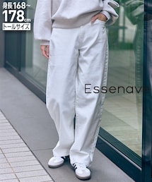 slattgir | 高身長　カーブデニムパンツ　丈長め・トールサイズ　Essenave(デニムパンツ)