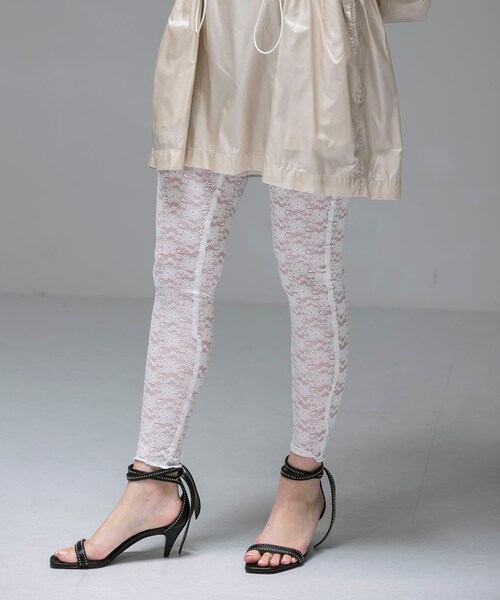 URBAN RESEARCH（アーバンリサーチ）の「ambiguous　Lace Long Leggings（レギンス/スパッツ・レディース・WHITE/BLACK・FREE）」の7枚目の写真
