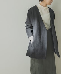 URBAN RESEARCH（アーバンリサーチ）の「ノーカラーヘリンボンジャケット（ノーカラージャケット・レディース）」