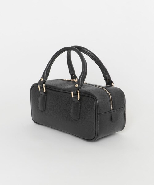 URBAN RESEARCH（アーバンリサーチ）の「レザースクエアボストンバッグ（ハンドバッグ・レディース・BLACK/CHOCOLATE・-）」の5枚目の写真