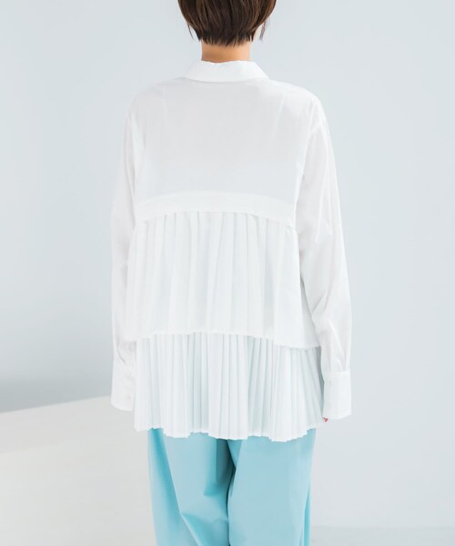 URBAN RESEARCH ROSSO（アーバンリサーチロッソ）の「ELENDEEK　PLEATS LAYERED SHIRTS（シャツ/ブラウス・レディース・O.WHT/BGE・Free）」の4枚目の写真
