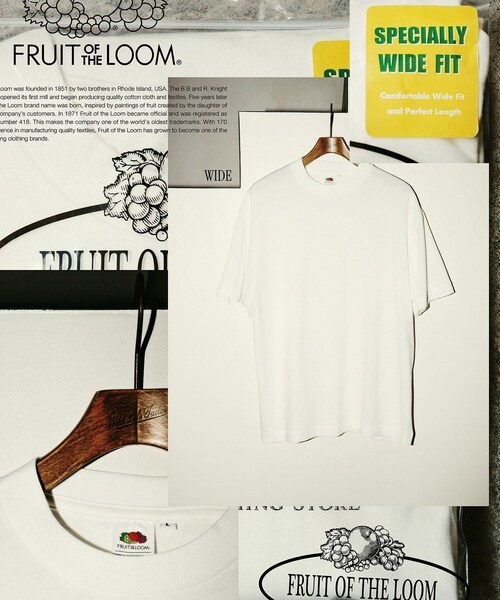ADAM ET ROPE'(アダムエロペ)の「【FRUIT OF THE LOOM for WILD LIFE TAILOR】EX WIDE FIT 2PCS PAC TEE(Tシャツ/カットソー・メンズ・ブラック/ホワイト・L/M/S/XL)」の4枚目の写真