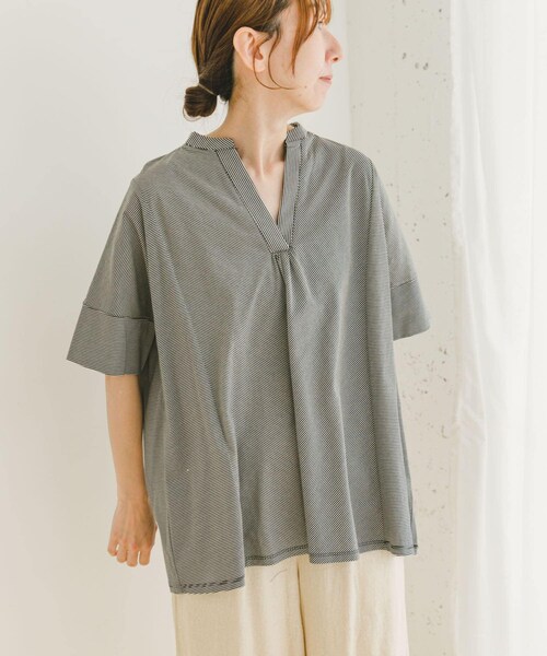 ITEMS URBANRESEARCH（アイテムズ アーバンリサーチ）の「フハクライクスキッパープルオーバー（Tシャツ/カットソー・レディース・BLU/BLK/WHT・FREE）」の15枚目の写真