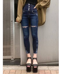 EMODA | クラッシュアップハイウエストパギンス(デニムパンツ)