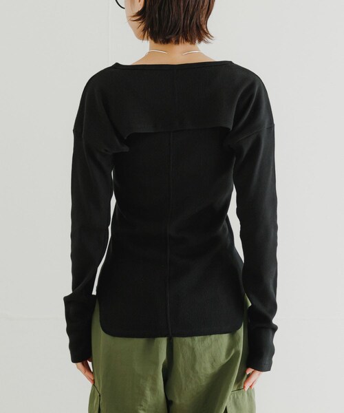 URBAN RESEARCH(アーバンリサーチ)の「『別注』Healthknit×URBAN RESEARCH レイヤードカットソー(Tシャツ/カットソー・レディース・BLACK/WHITE・FREE)」の13枚目の写真