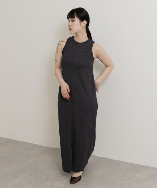 THE GOODLAND MARKET（ザグッドランドマーケット）の「&her　Boucle Cup Onepiece（ワンピース・レディース・BLACK/BEIGE/NAVY・one）」の9枚目の写真