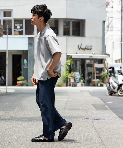 URBAN RESEARCH ROSSO（アーバンリサーチロッソ）の「『WEB限定』『セットアップ対応』パナマ風スキッパーシャツ（シャツ/ブラウス・メンズ・MOCHA/ICE GRAY/NAVY/BLACK・M/L）」の20枚目の写真