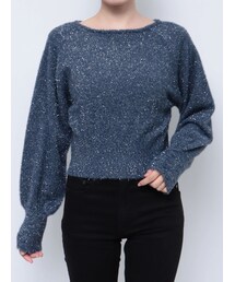 MURUA | 2WAYシャイニーフェザーニット(ニット/セーター)