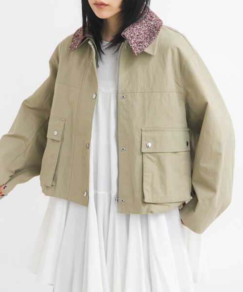 KBF（ケイビーエフ）の「2WAYカラーバルーンブルゾン（ブルゾン・レディース・SMOKYBEIGE/KHAKI/BROWN・One）」の22枚目の写真