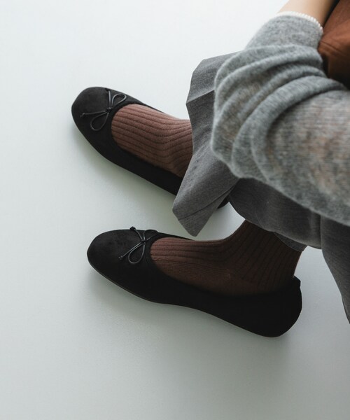 RODE SKO（ロデスコ）の「撥水フラッフィーバレエシューズ（バレエシューズ・レディース・BLACK/DARK BROWN/MOCHA・36/37/38/39）」の12枚目の写真