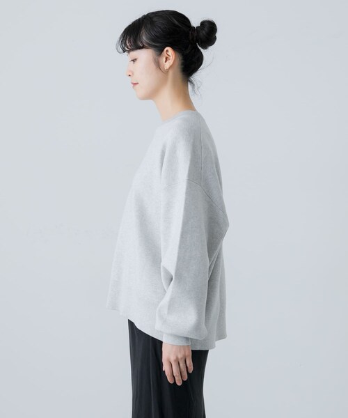 かぐれ（カグレ）の「『ユニセックス』コットンカシミヤスムースニットプルオーバー（ニット/セーター・レディース・GRAY/OATMEAL・1/2）」の18枚目の写真