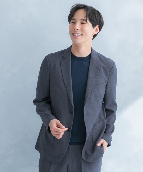 URBAN RESEARCH DOORS(アーバンリサーチドアーズ)の「LIFE STYLE TAILOR リネンライク千鳥柄コンフォータブルジャケット(テーラードジャケット・メンズ・GRAY/BROWN・S/M/L/XL)」の8枚目の写真