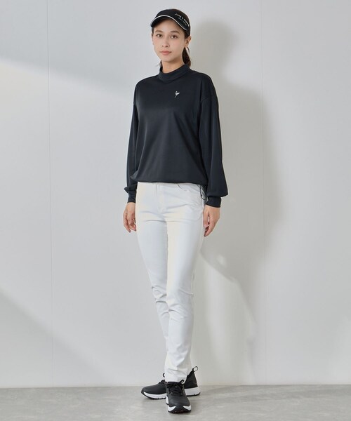 ROPE'（ロペ）の「ロゴジャガードドロスト長袖プルオーバー/UV・吸水速乾（Tシャツ/カットソー・レディース・ブラック/ホワイト・L/M/S）」の22枚目の写真