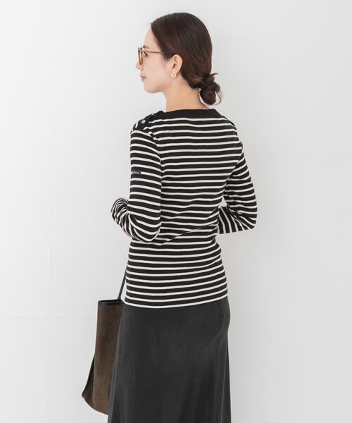 URBAN RESEARCH(アーバンリサーチ)の「『別注』LE MINOR×URBAN RESEARCH ボーダーカットソー(Tシャツ/カットソー・レディース・NoirEcru/MarineEc・-)」の6枚目の写真