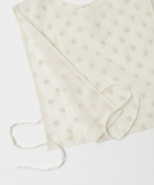 かぐれ（カグレ）の「ドット刺繍ウールガーゼビブ（ベスト・レディース・IVORY/BLACK・FREE）」の11枚目の写真
