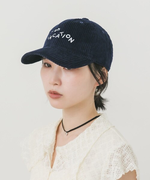 SMELLY（スメリー）の「vacationコーデュロイキャップ（キャップ・レディース・BRN/NVY/PNK・-）」の12枚目の写真