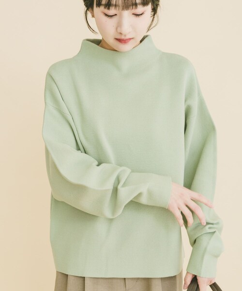 ITEMS URBANRESEARCH（アイテムズ アーバンリサーチ）の「『イージーケア/静電気防止』ボトルネックニットプルオーバー（ニット/セーター・レディース・OFF/MNT/GRY・Free）」の22枚目の写真