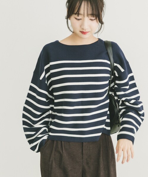 ITEMS URBANRESEARCH（アイテムズ アーバンリサーチ）の「バナナスリーブニット（ニット/セーター・レディース・OFF×BLK/RED/GRY/NVY×OFF・FREE）」の22枚目の写真
