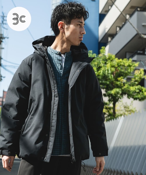 URBAN RESEARCH DOORS(アーバンリサーチドアーズ)の「ウールブレンドラミネートダウンパーカー(その他アウター・メンズ・BROWN/CHARCOAL/BLACK・M/L)」の2枚目の写真